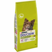 Dog Chow для взрослых собак средних пород, с ягненком, 14 кг