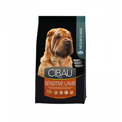 CIBAU 12 кг Medium&Maxi breed SENSITIVE LAMB для средних и крупных пород, с ягненоком 