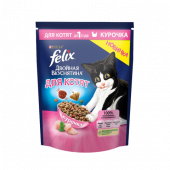 Felix 600 г Двойная вкуснятина сухой корм для котят с курицей