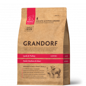 Grandorf для собак 1 кг для средних и крупных пород с ягненком и индейкой