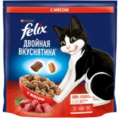 Felix 1,3 кг Двойная вкуснятина сухой корм для кошек с мясом