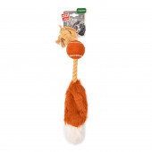GiGwi Мячик лиса хвост пищалка/ткань Арт. 75074