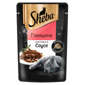 Sheba 75 г для взрослых кошек с говядиной в соусе