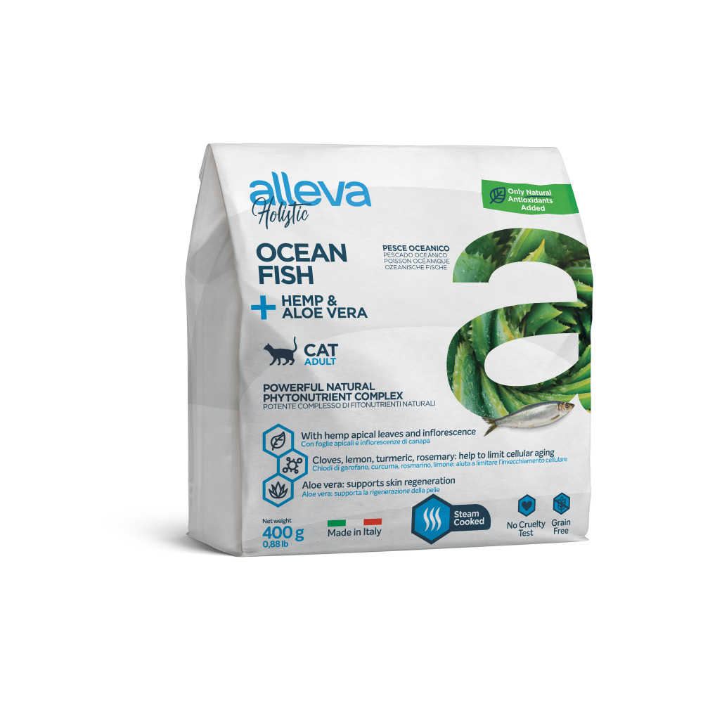 Alleva Holistiс для кошек 400г с рыбой и коноплей 002684-0