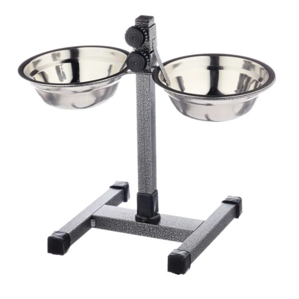 Подставка с мисками HOMEPET 14см 2*0,35л до 30см 244751-0