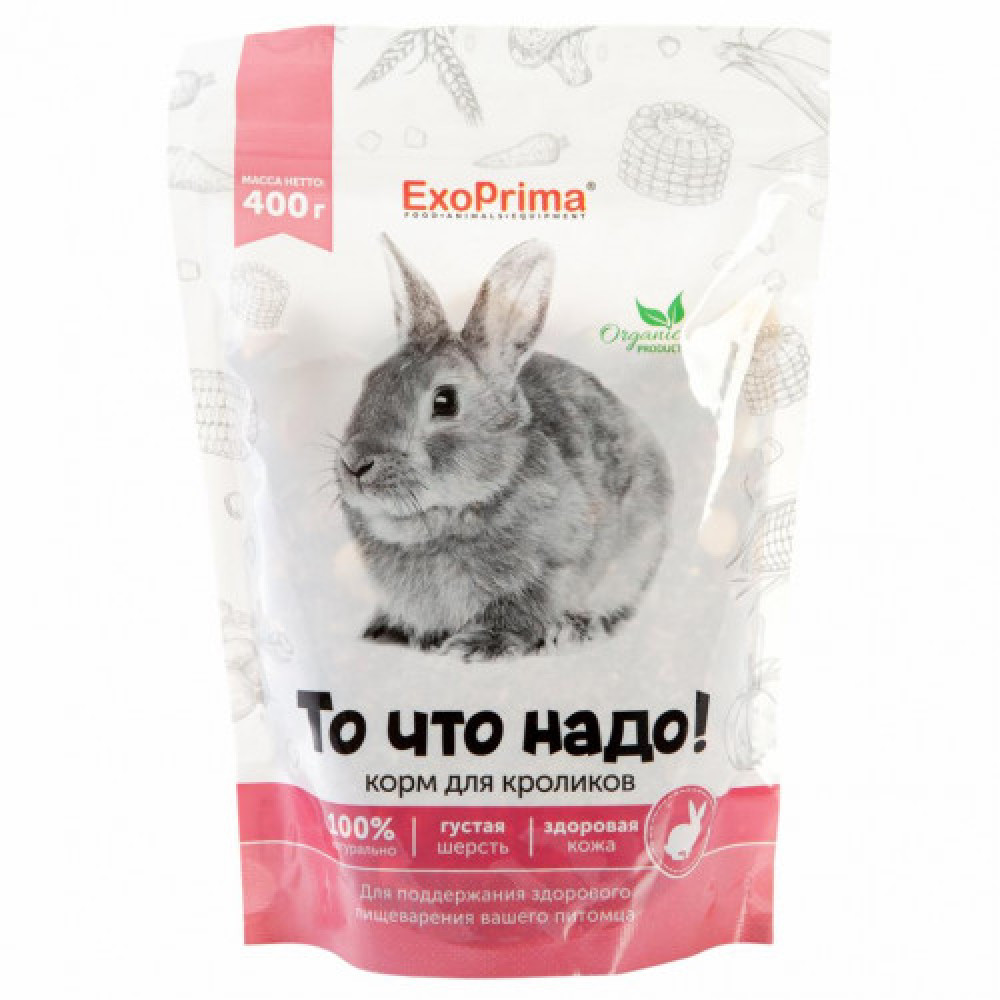 Корм для грызунов ExoPrima 400г для кроликов-0