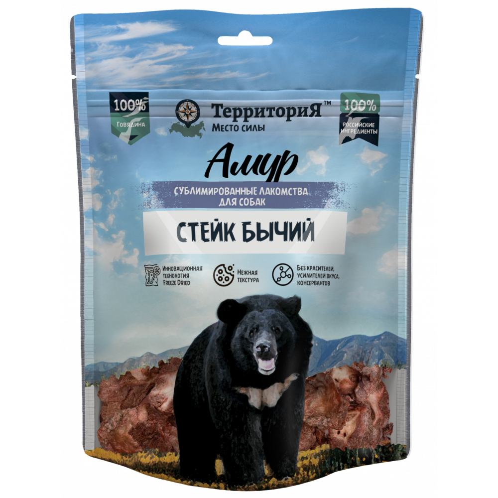 Территория лакомство Амур стейк бычий 55г 985405-0