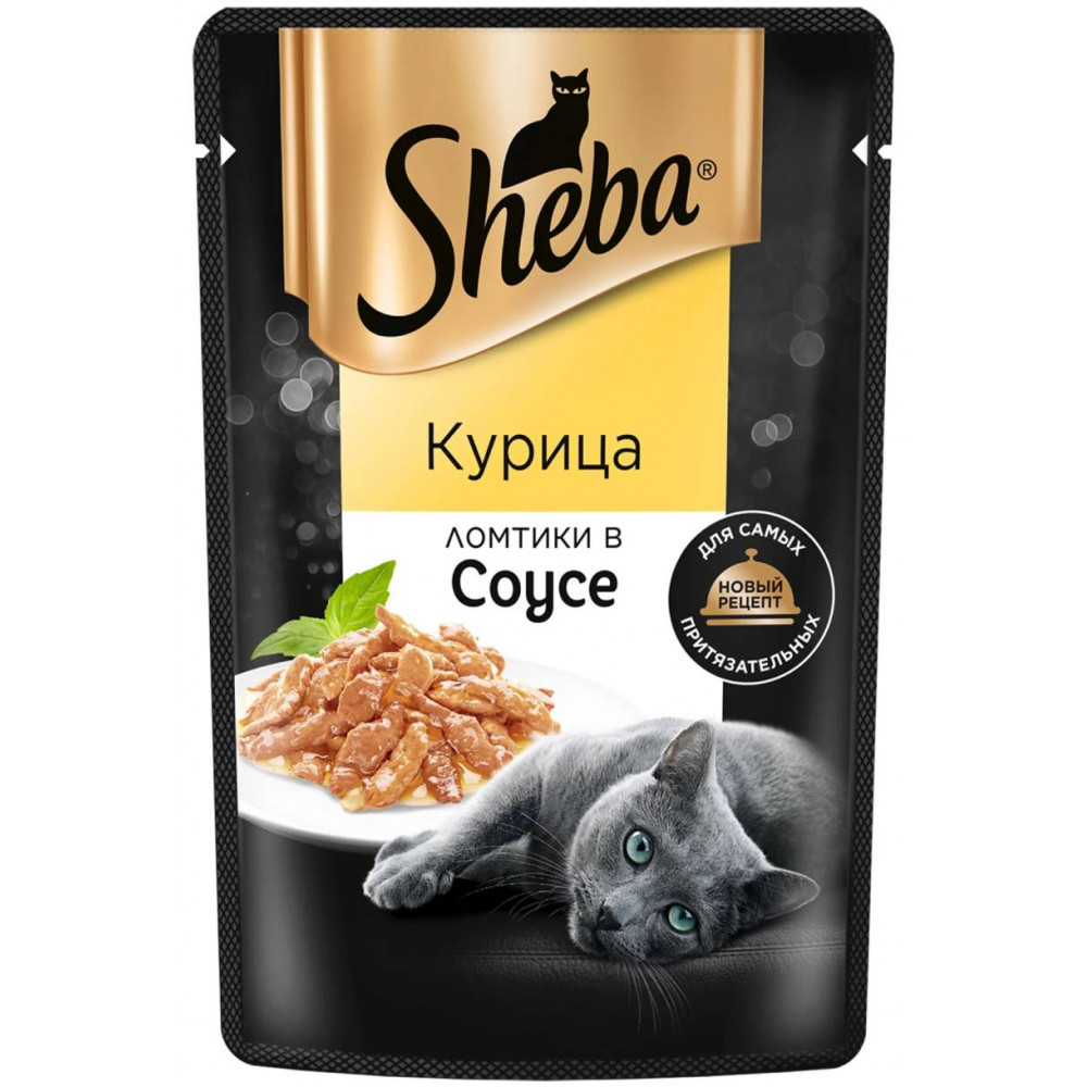Sheba 75 г для взрослых кошек с курицей в соусе-0