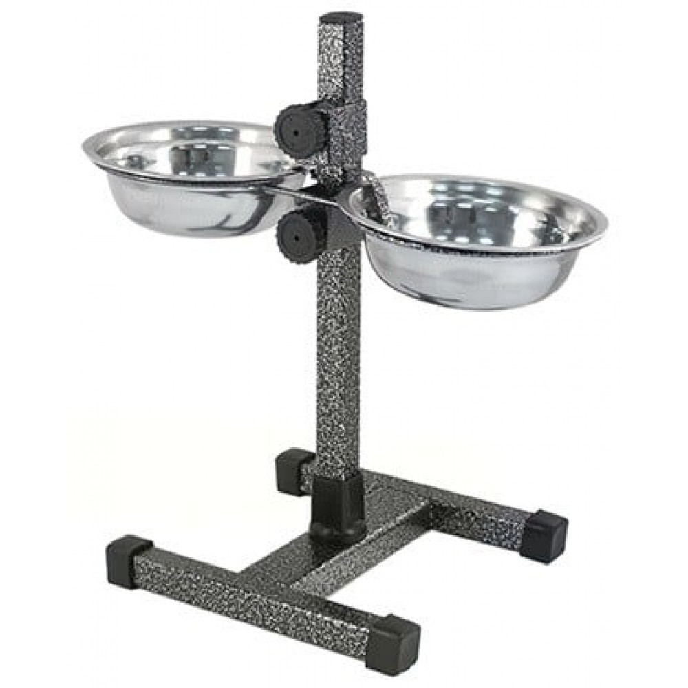 Подставка с мисками HOMEPET 18см 2*0,7л до 40см 244683-0