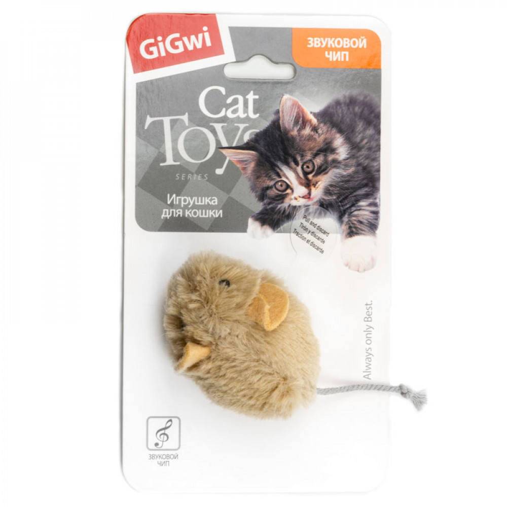 GiGwi Мышка со звуковым чипом Арт. 75217-0