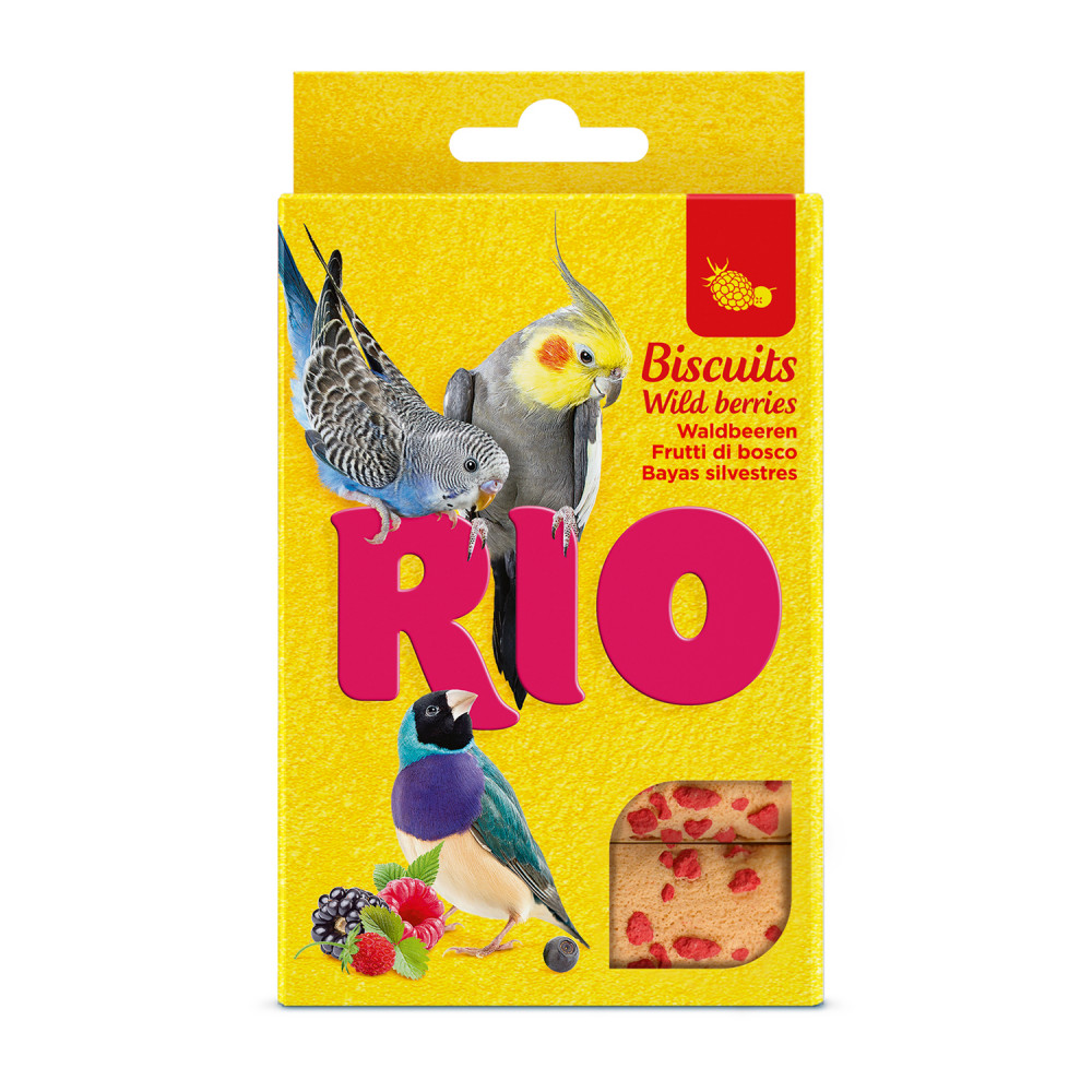 RIO Бисквиты с лесными ягодами. Лакомство для всех видов птиц, 5х7 г-0