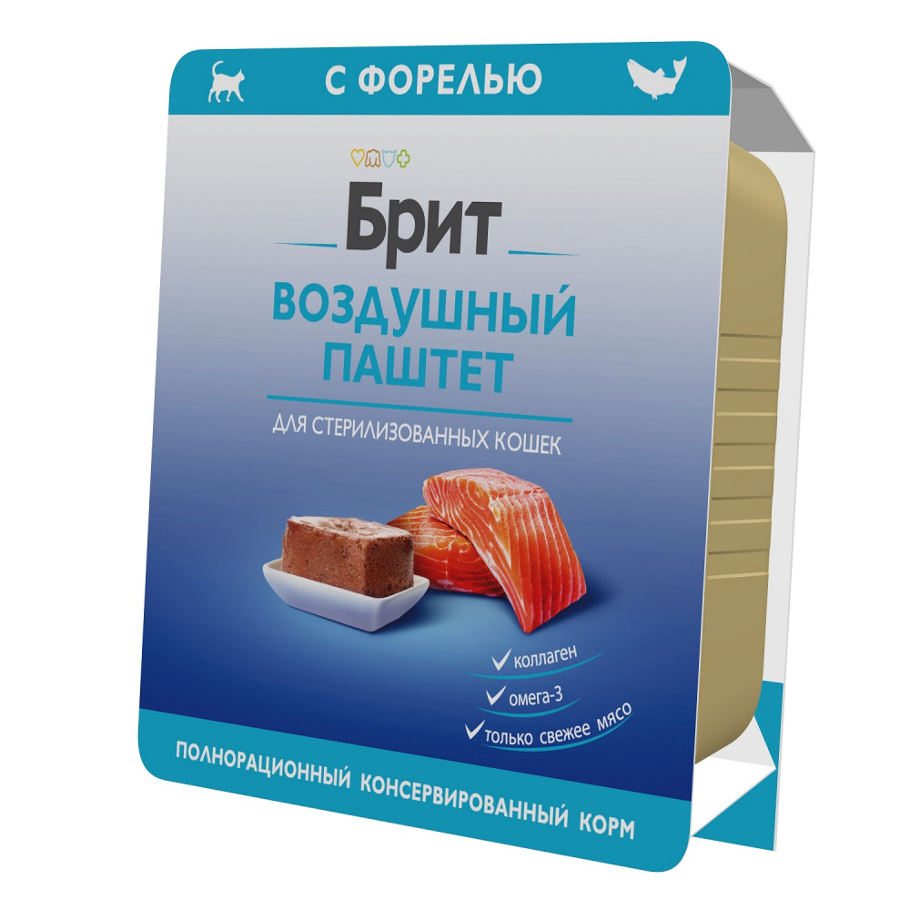 Brit 100г для кошек воздушный паштет с форелью 060924-0