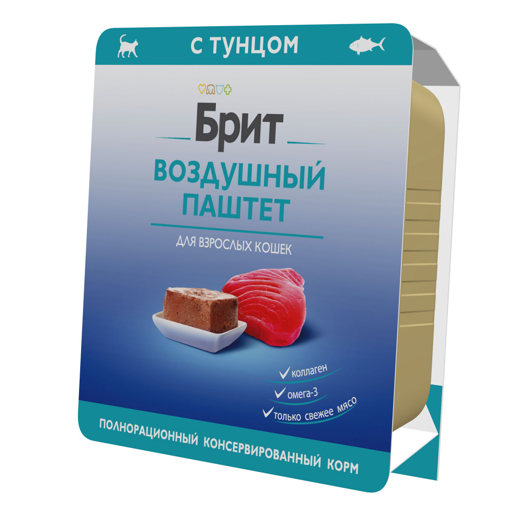 Brit 100г для кошек воздушный паштет с тунцом 060917-0