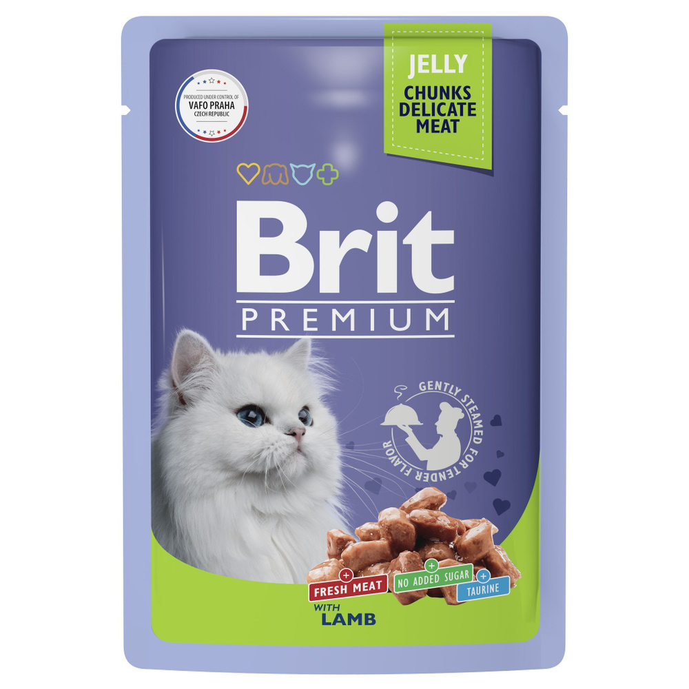 Brit 85г для кошек с ягненком в желе 050147-0