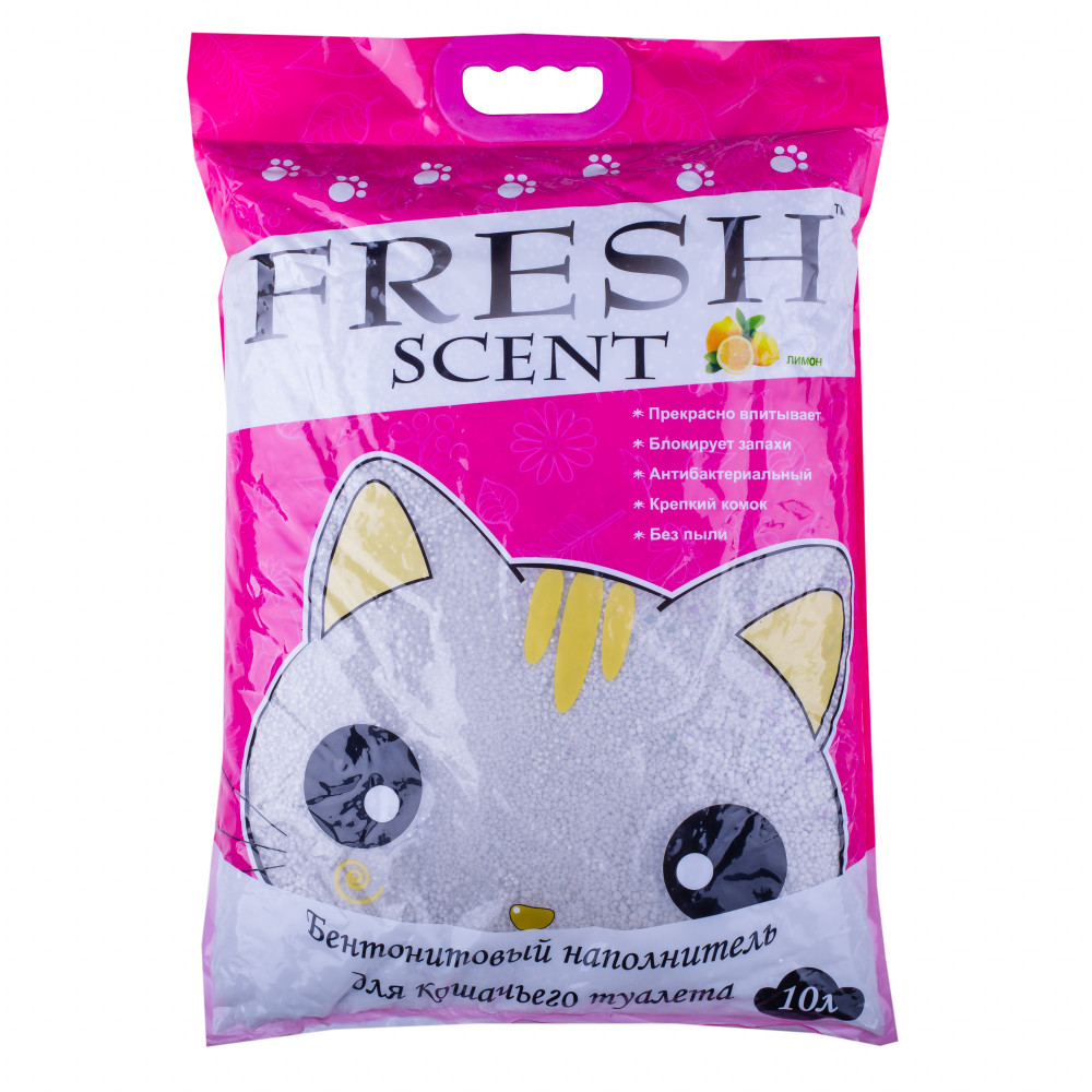 Наполнитель FRESH Scent 10 л комкующийся бентонитовый с ароматом лимона-0
