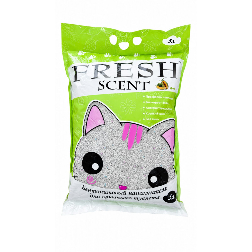 Наполнитель FRESH Scent 5 л Дыня комкующийся бентонитовый-0