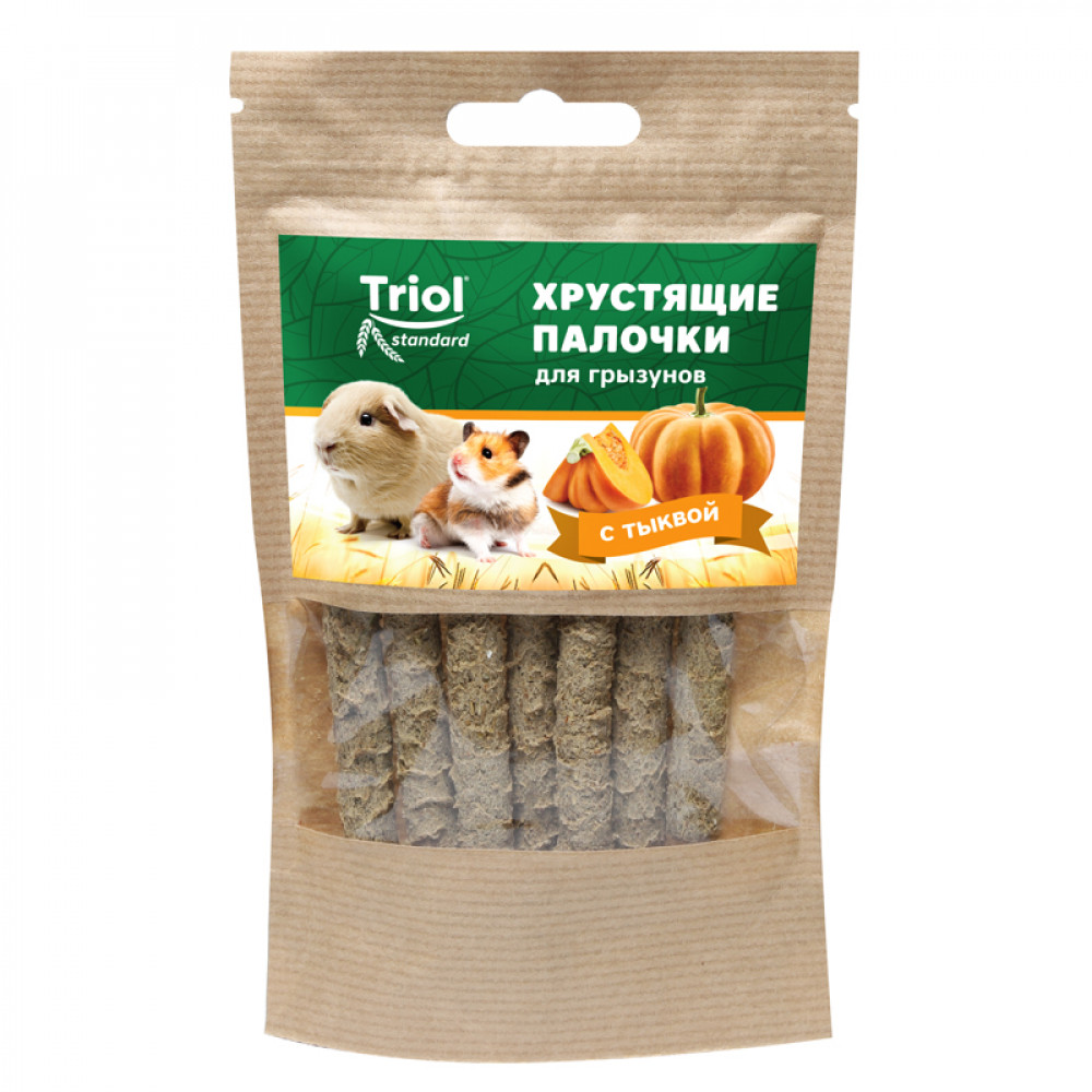 Лакомство для грызунов Triol хрустящие палочки с тыквой 30г 057157-0