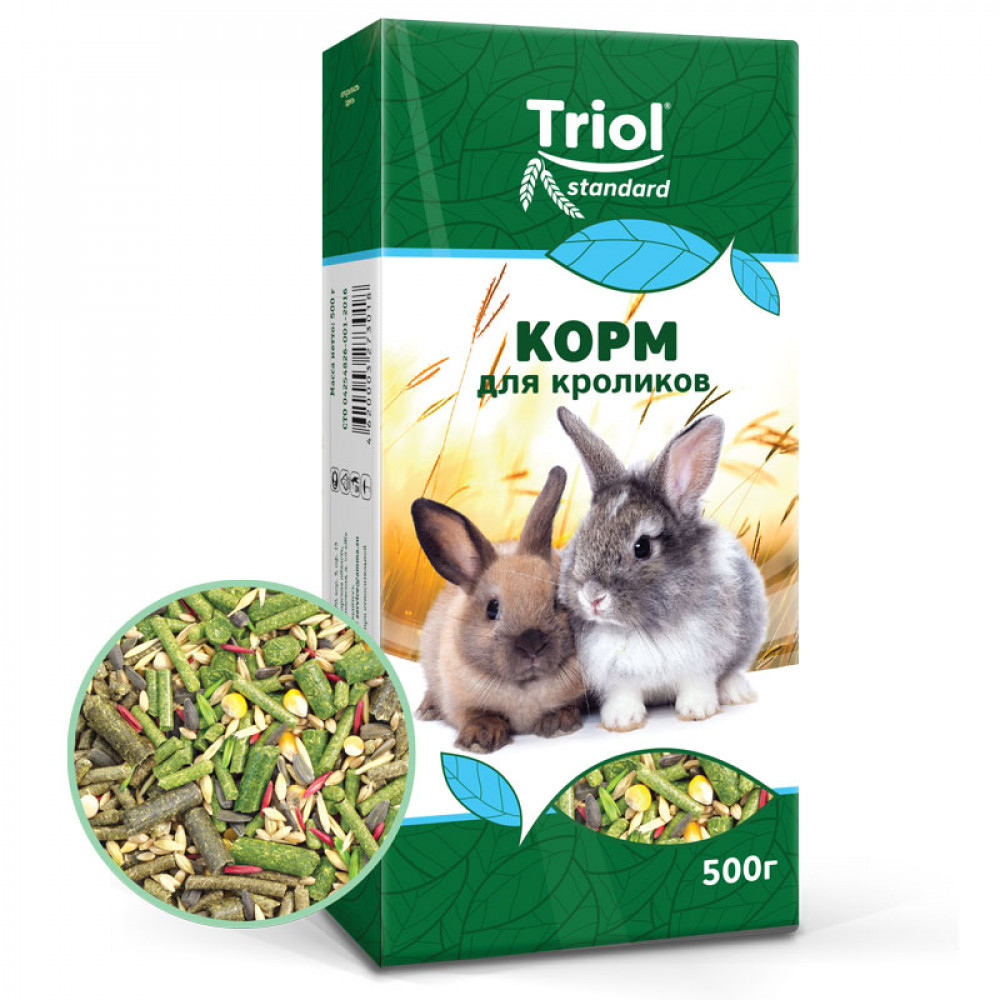 Корм для грызунов Triol 500г для кроликов Standart-0