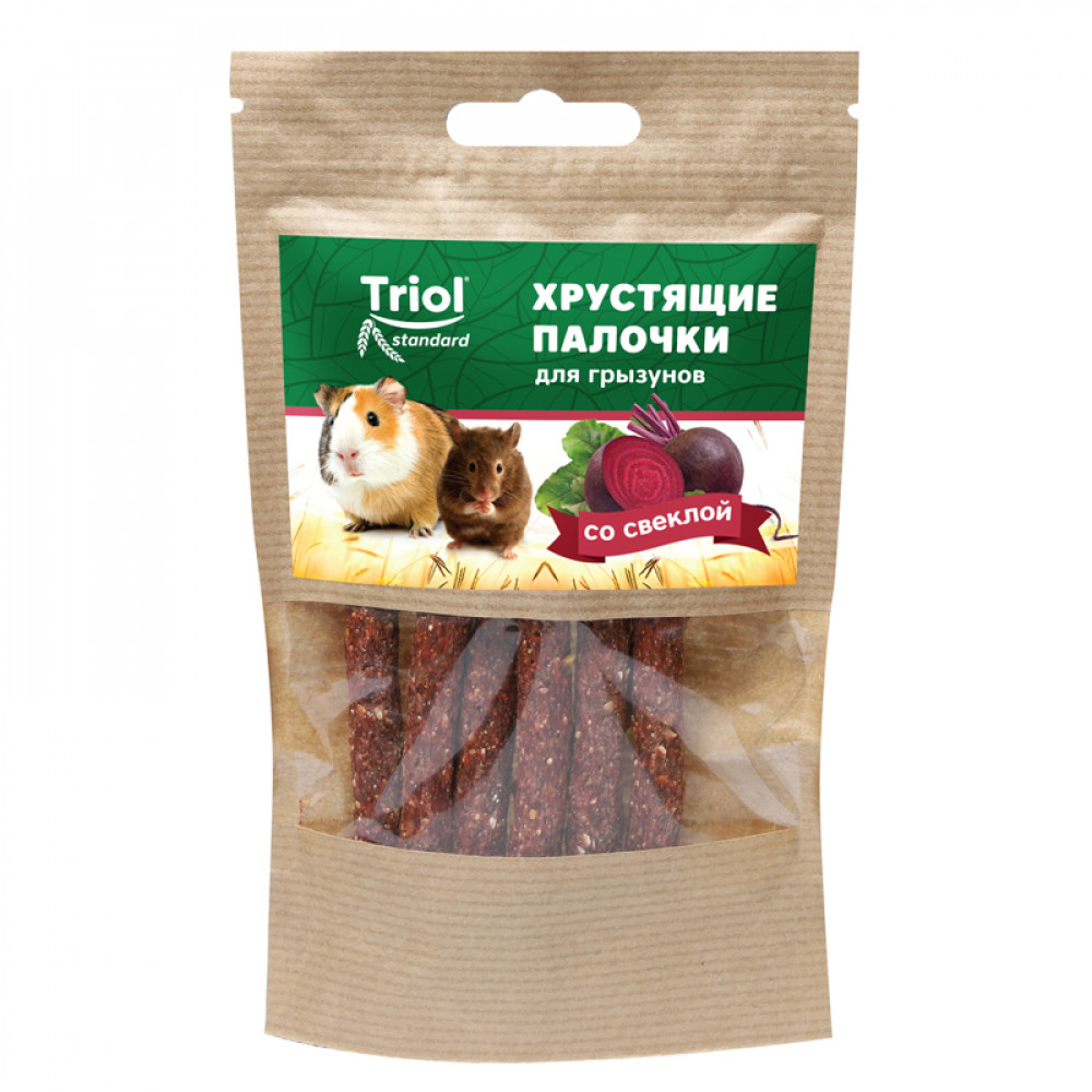 Лакомство для грызунов Triol хрустящие палочки со свеклой 30г 057126-0