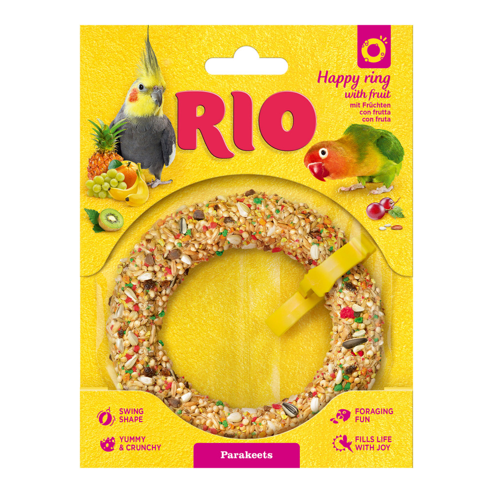 RIO Веселое колечко для средних попугаев. Лакомство-игрушка, 85 г-0