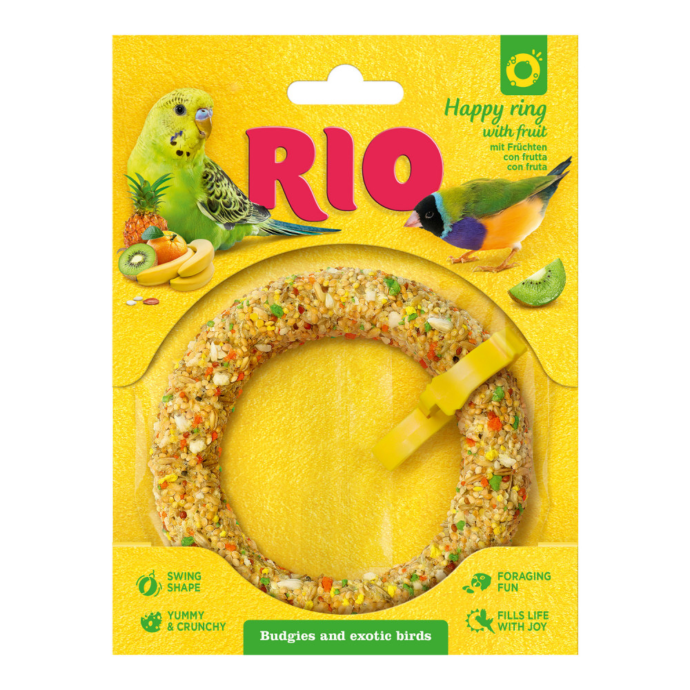 RIO Веселое колечко для волнистых попугайчиков и экзотов. Лакомство-игрушка, 80 г-0