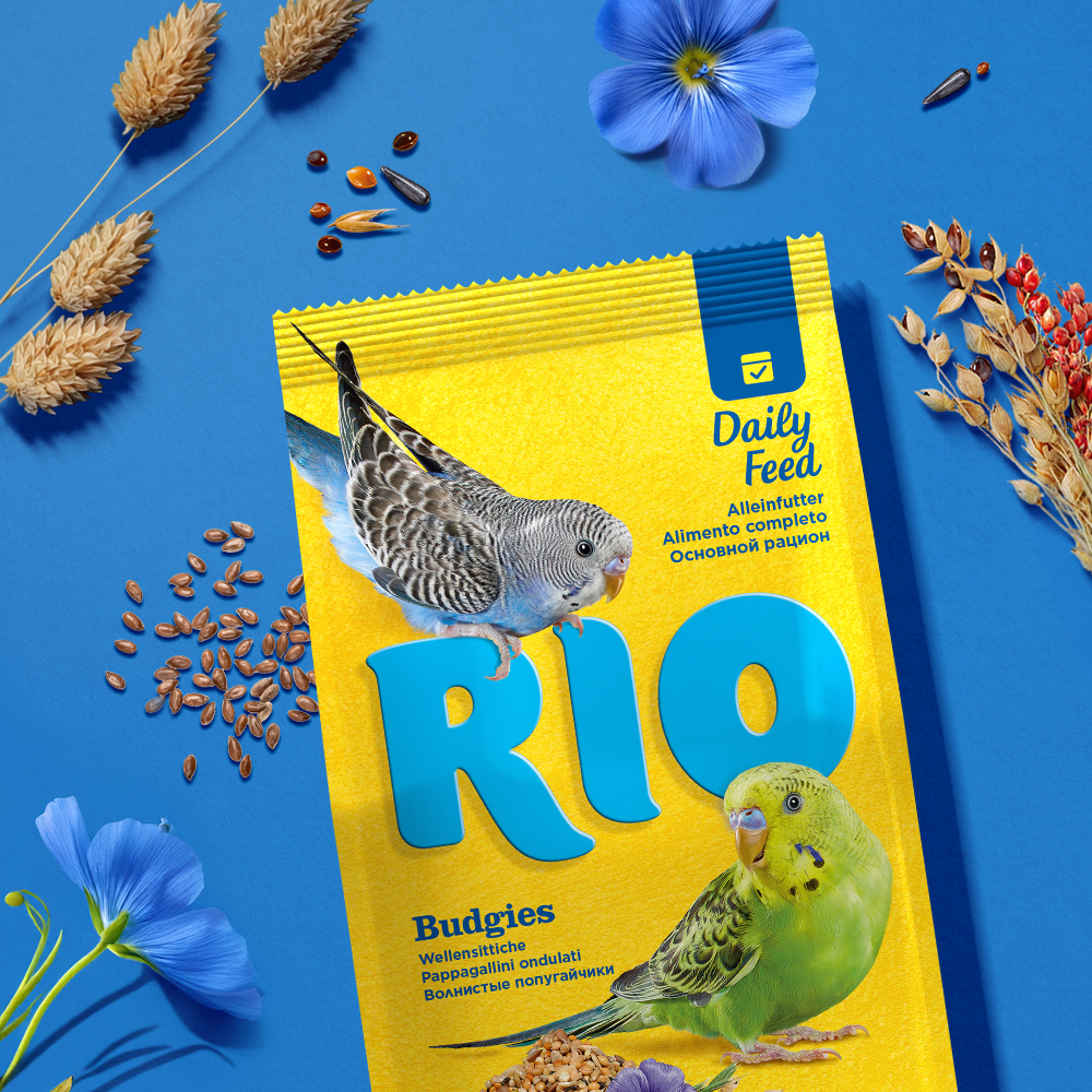 Корм для птиц Rio 1кг для волнистых попугаев основной рацион-1