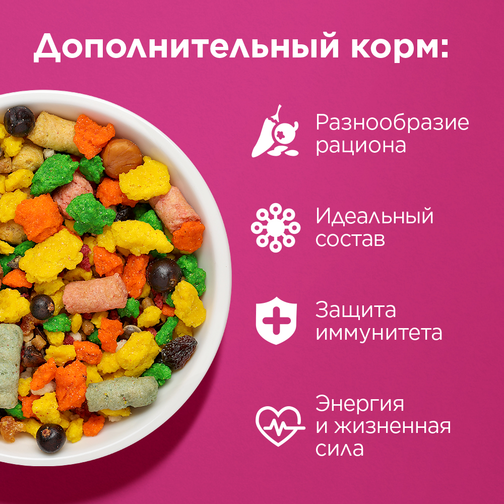 Корм для птиц Rio 250г Gourmet food для средних и крупных птиц-4