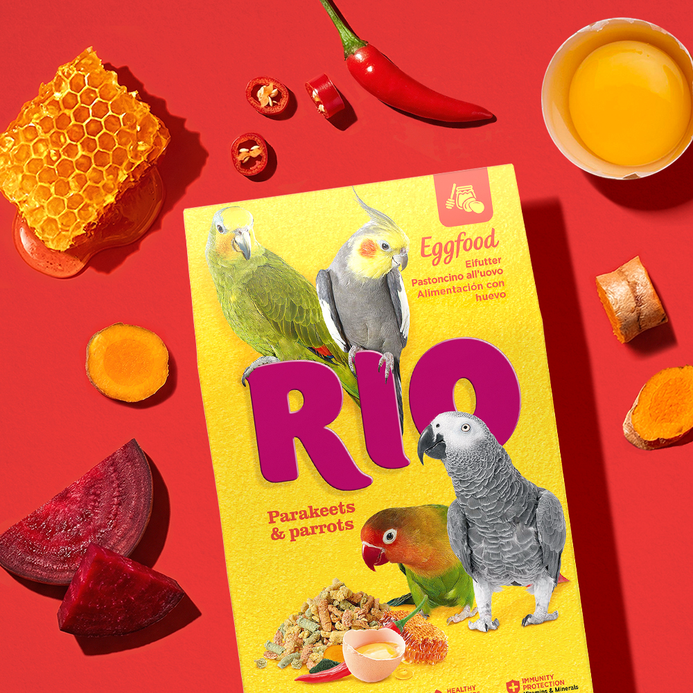 Корм для птиц Rio 250г яичный для средних и крупных попугаев -1