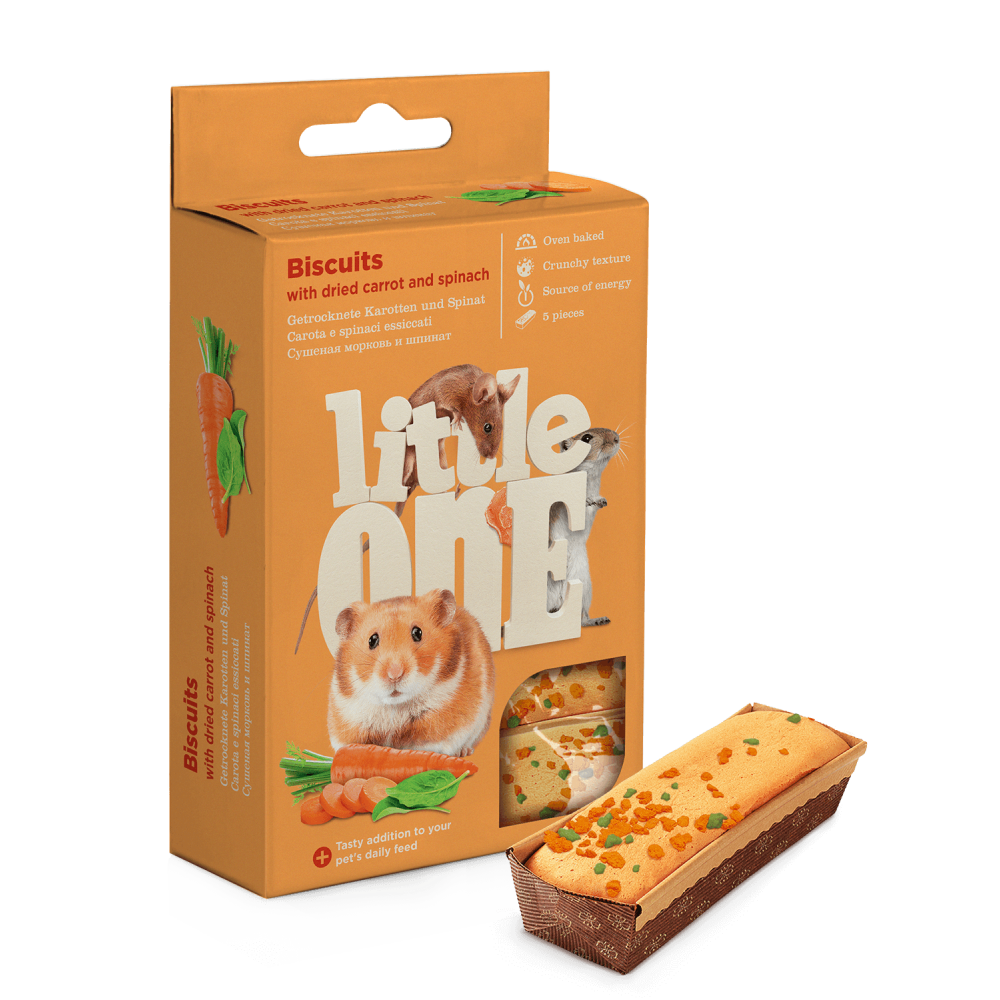 Лакомство Little One бисквит с морковью и шпинатом 35 гр-0