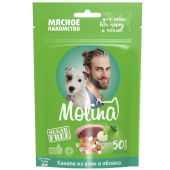 Molina мясное лакомство канапе из утки и яблока 50г 044948