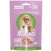 Molina для собак рулетики с индейкой и треской 50г 044856