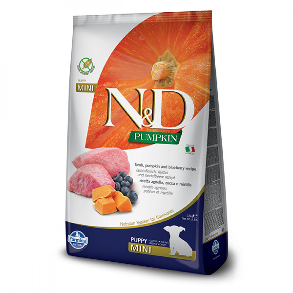 N&D для собак 2,5 кг 96% для щенков мелких пород с курицей и тыквой-1