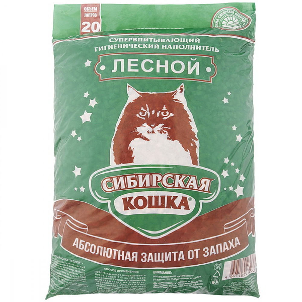 Наполнитель Сибирская Кошка 20кг лесной-0