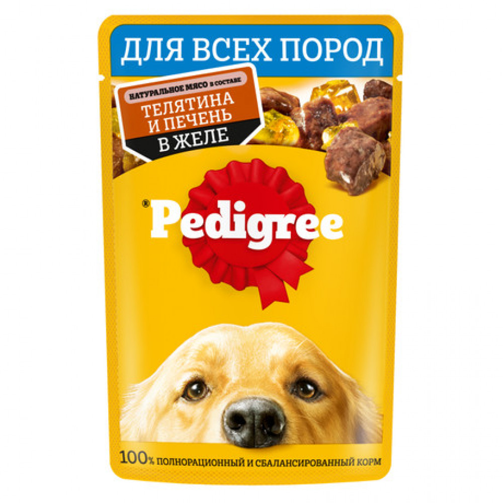 Педигри 85г телятина печень желе-0