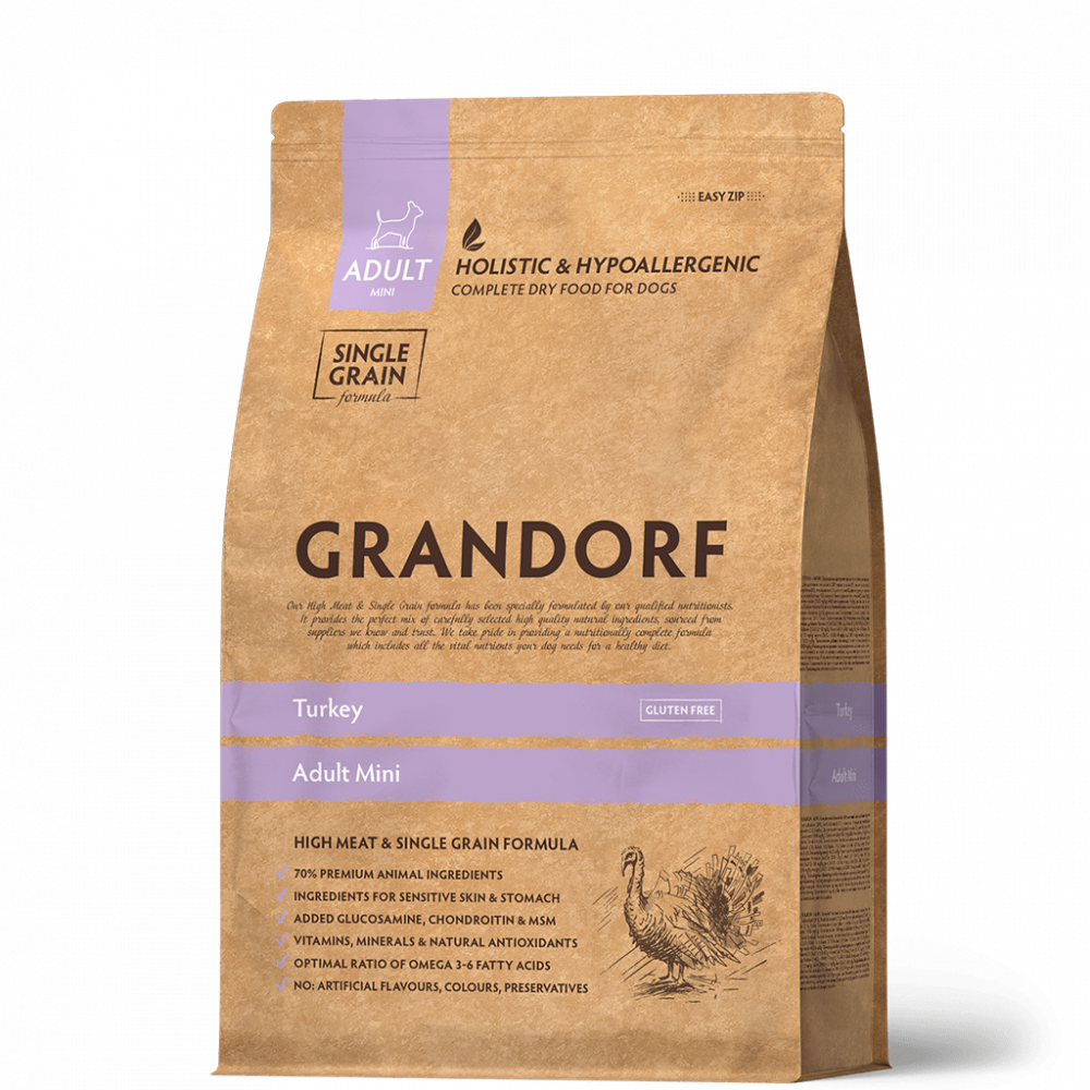 Grandorf для собак 3кг для мелких пород с индейкой 850945-0