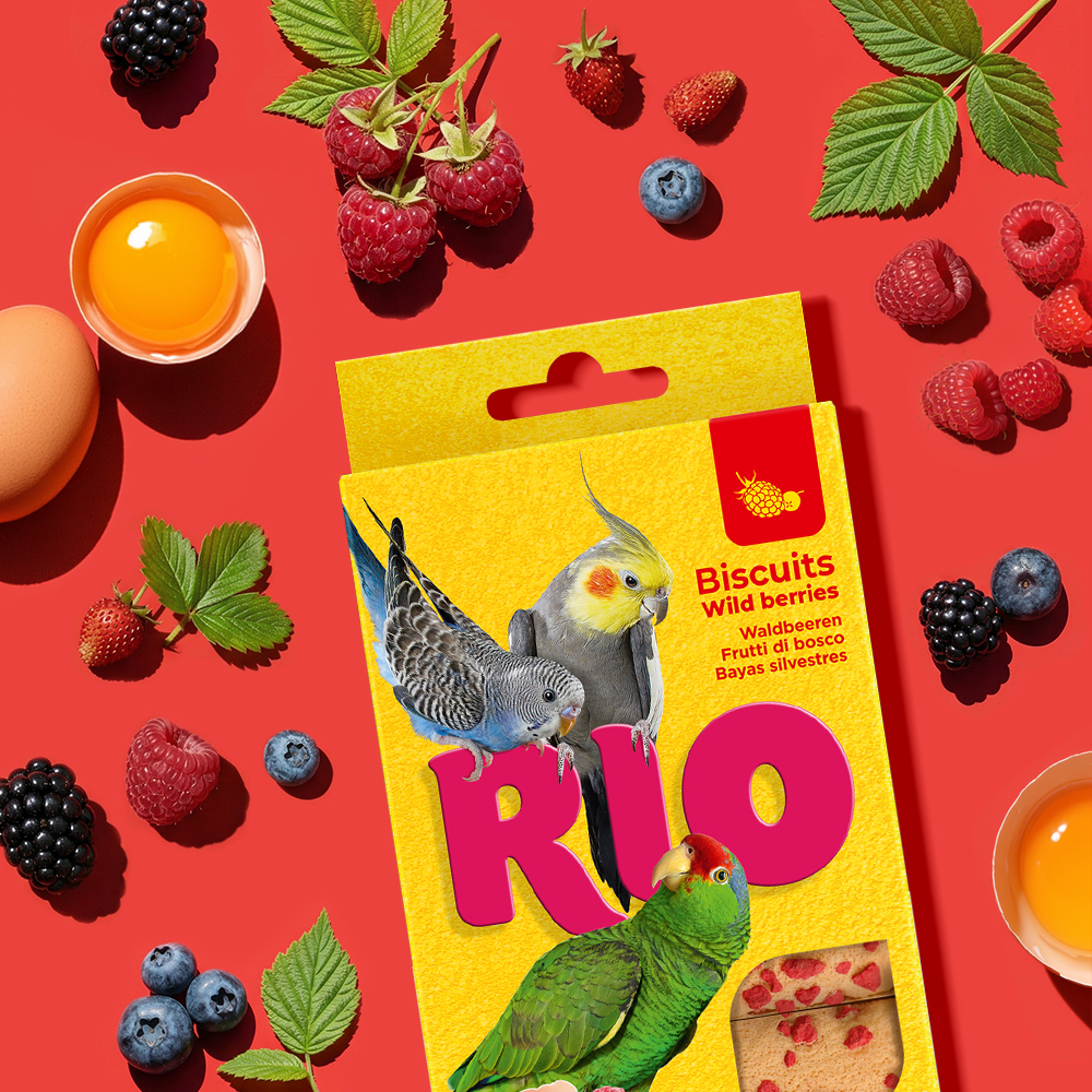 RIO Бисквиты с лесными ягодами. Лакомство для всех видов птиц, 5х7 г-2