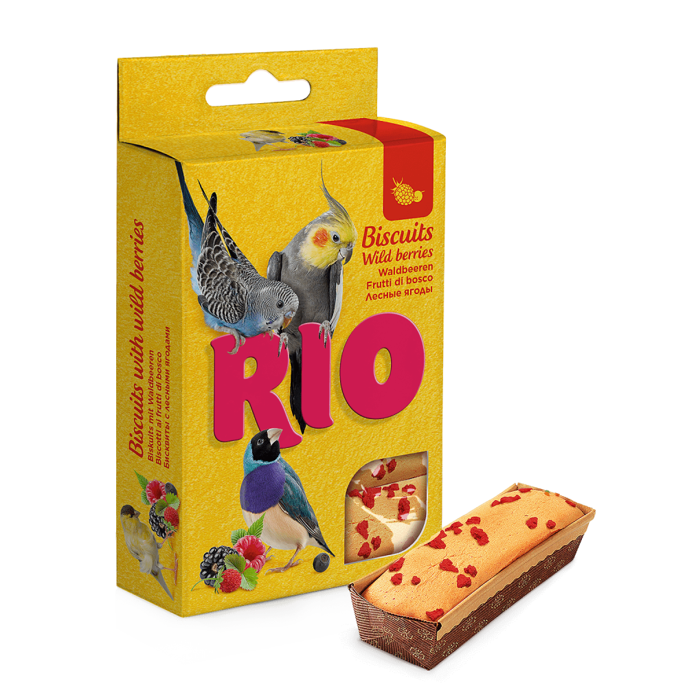 RIO Бисквиты с лесными ягодами. Лакомство для всех видов птиц, 5х7 г-1