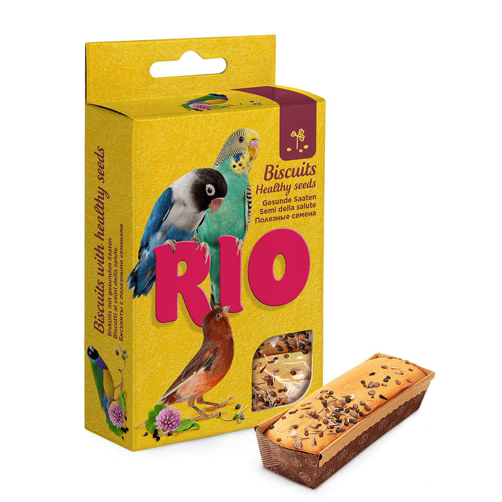 RIO Бисквиты с полезными семенами. Лакомство для всех видов птиц, 5х7 г-1