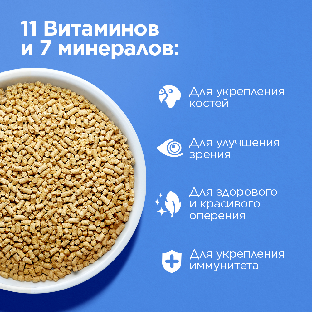 RIO Витаминно-минеральные гранулы для волнистых и средних попугаев, 120 г-4