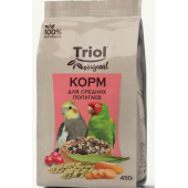 Корм для птиц Triol для средних попугаев 450г
