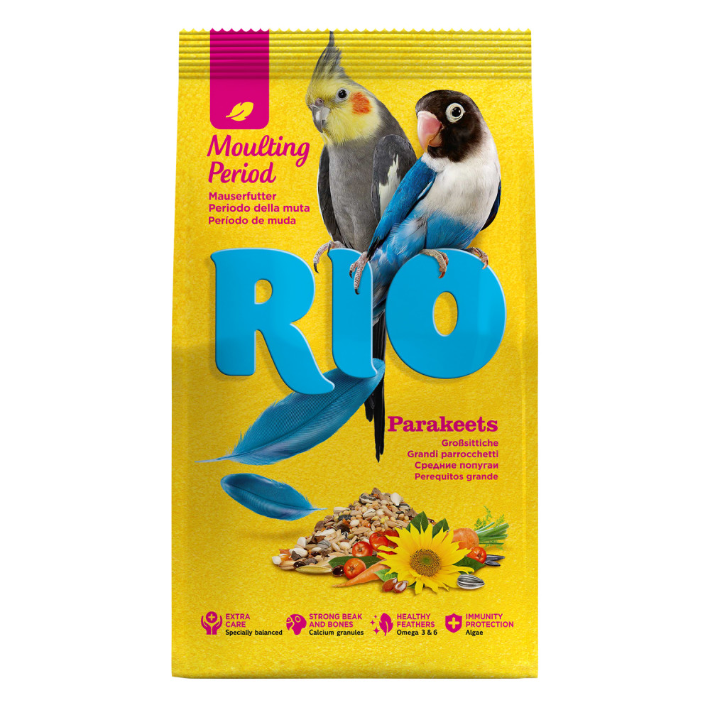 Корм для птиц Rio 500г для средних попугаев в период линьки-0
